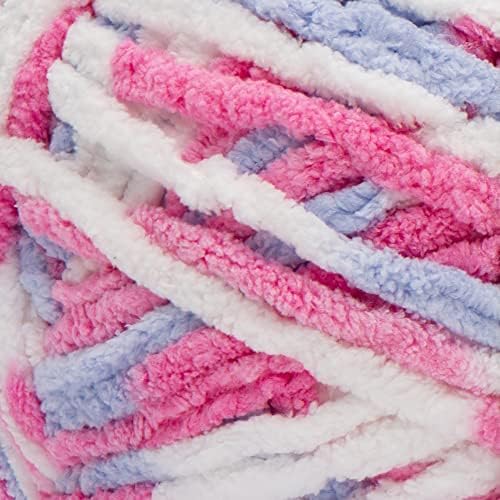 Bernat Baby Blanket BB Pink/Blue Ombre Yarn - 5 Pack of 10.5oz/300g - Polyester - #6 Super Bulky - 220 Yards - Knitting/Crochet