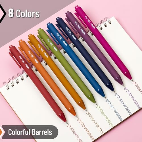 Mr. Pen- Retractable Gel Pens, 8 Pack, Unique Vintage Color Ink