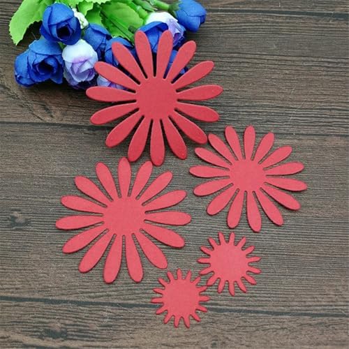 Scrapbooking Die-Cuts for Card Making, Christmas Metal Cutting Dies, Paper Craft Punch Template, Background Embossing Stencils, DIY Album Décor (Flower D)