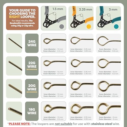 The Beadsmith Original One Step Looper | Create and Trim Consistent 1.5 mm Loops for Jewelry Making, Use With 24-18g Craft Wire (Patented)