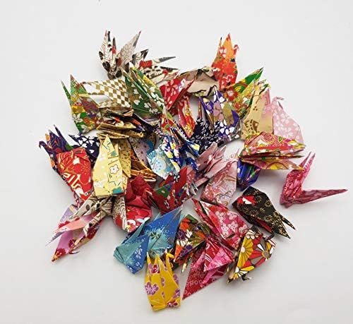 100 Origami paper crane Washi Paper Mixed patterns Origami crane Made of 3x3 inch Japanese Print Chiyogami Paper Art Ornament Decoration