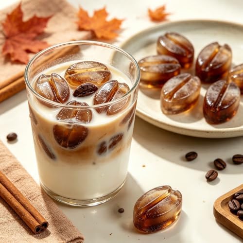 Coffee Chocolate Mold Silicone 16 Cavity, Coffee Bean Ice Cube Mold