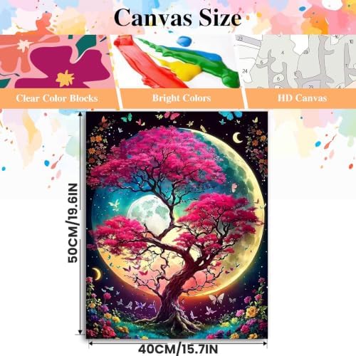 Paint by Numbers kit for Adults Tree of Life,Paint by Numbers 16x20 inch