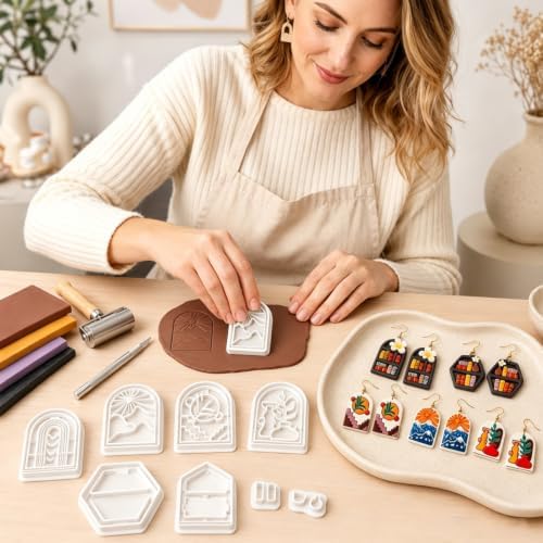 9Pcs Boho Arch Clay Earring Cutters