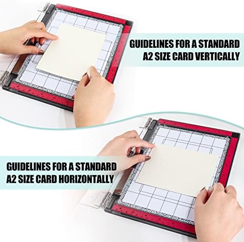 4 PCS Sticky Non-Slip Flexible Gridded Stamp Mats Grid Sheets Low Stick Mat Multi-Use Low Tack Mat,Stick and Stamp Adhesived Sheet Scrapbooking Craft Accessory