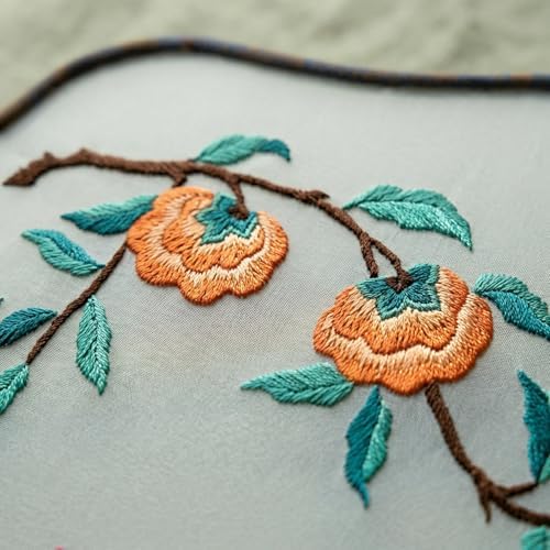 QIZUOLIFE Chinese Embroidery Fan Kit for Beginners