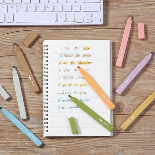 Mr. Pen- Aesthetic Highlighters No Bleed, 8 Pack, Assorted Colors | Chisel Tip, Cute Highlighters Assorted Colors for Journaling, Highlighting, Underlining, Fast Dry, Back to School Supplies