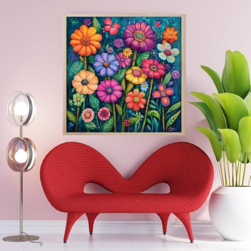ARPADAMO Flowers Cluster Diamond Art Kits for Adult Diamond Painting12x12in