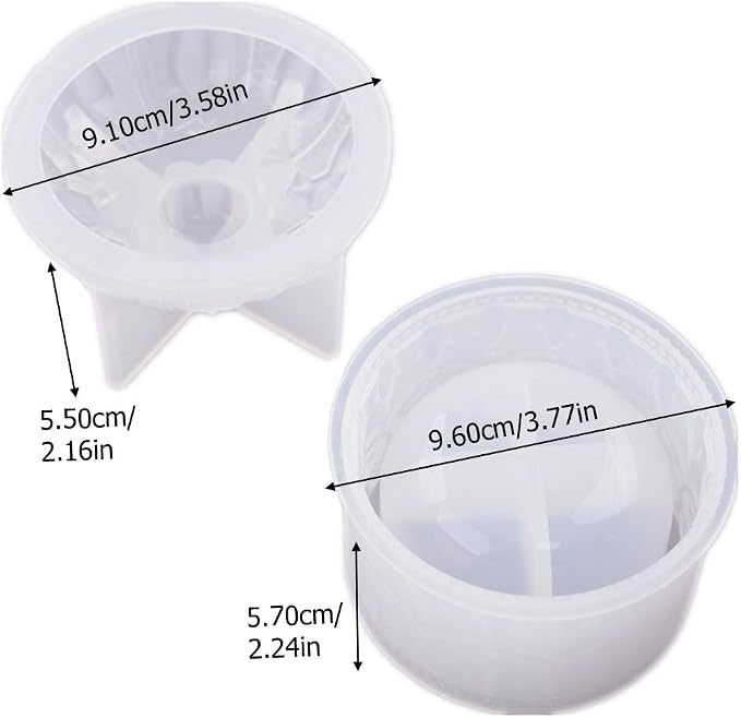 Vintage Jar Resin Mold with Lid Silicone Storage Box Mould for Epoxy Casting DIY Resin Crafts Kits Rustic Bottle Display Jewelry Trinket Container Candle Holder Home Decor Organizer Gift