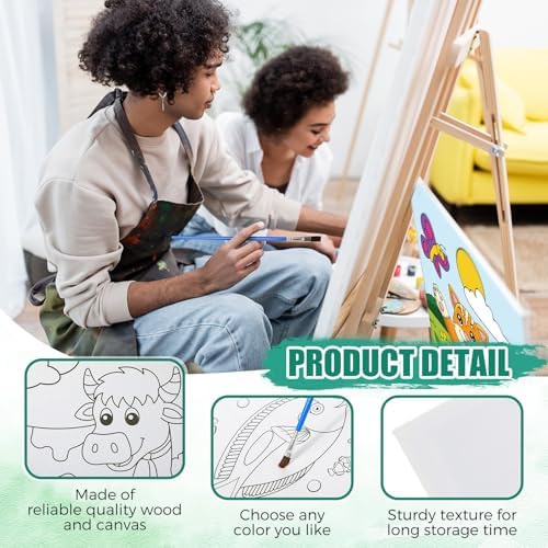 Sherr 140 Pcs 20 Set Pre Drawn Canvas Painting Kit, Animal