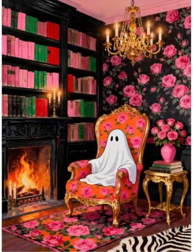 pchmcu DIY Ghost Paint by Numbers Kits for Adults,Paint by Number for Adults Beginner,Halloween Paint by Numbers Kits on Canvas Without Frame for Home Wall Decor 16x20inch