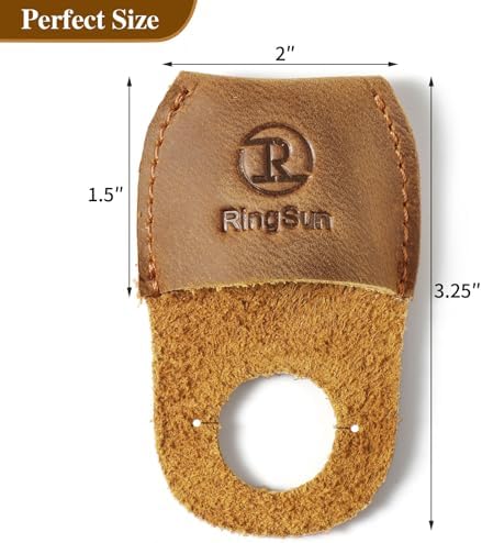 RingSun Thumb Guard Wood Carving Tools, Leather Finger Protector, Handmade Carpenter Working Carving Kit Accessories