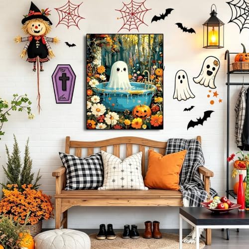 bleihum Halloween Paint by Numbers Kit for Adults Ghost 16x20inch