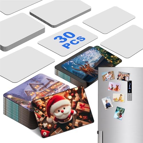 30 PCS Sublimation Magnet Blanks Bulk, 4x3 Inch, Soft Magnetic