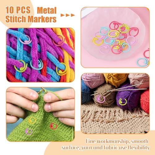 HUISUYTON 4PCS Adjustable Dragon Crochet Tension Ring for Finger(Colorful)