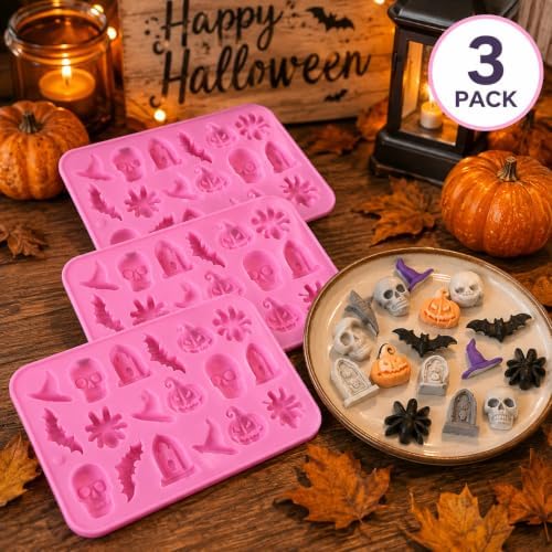 Halloween Silicone Molds, Ghost Silicone Molds (3PCS)
