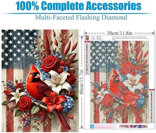 Lophomie Cardinal Diamond Art Kits for Adults, 5D Diamond Painting Kits