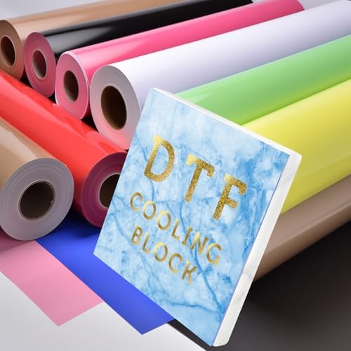 DTF Cooling Block – Fast Cooling DTF Transfer Tool for DTF Film and Powder Kit, DTF Film for Sublimation and Heat Transfer Vinyl Accessories (Blue)
