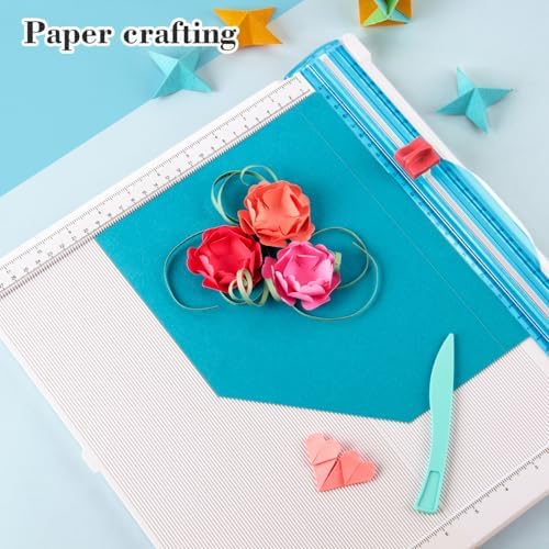 Ecraft 12 x 12inch Paper Trimmer Cutter Score Board, Scoring Tool with Paper Folding, for Making Scrapbooking, Cards, Envelope, Coupons and Photo