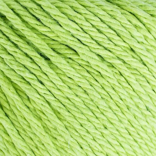 Craft County 100% Cotton Yarn Medium (Size 4) – Weaving, Knitting, and Crochet – Hot Green (120 Yards)
