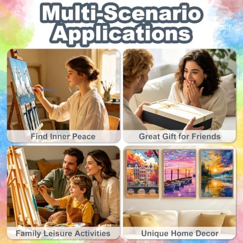 Kalonyth Seagull Framed Paint by Numbers Kit for Adults Beginner 8x12 inch