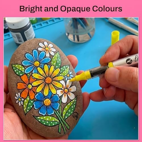 Chalkola 36 Acrylic Paint Markers Brush Tip for Adults, Kids Coloring Books