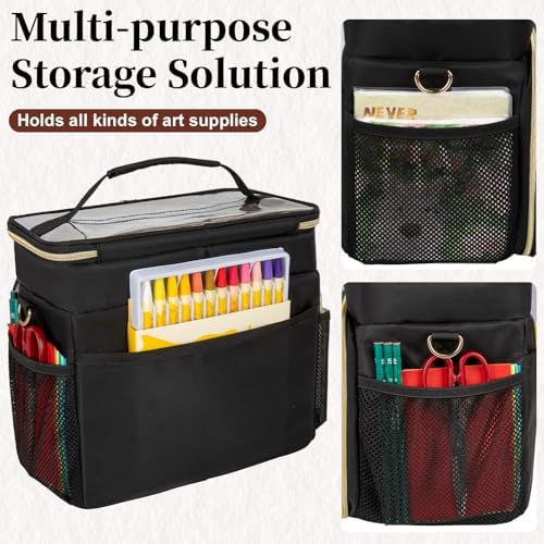Large Double-Layer Marker Organizer Case for 200-300 Markers, Black