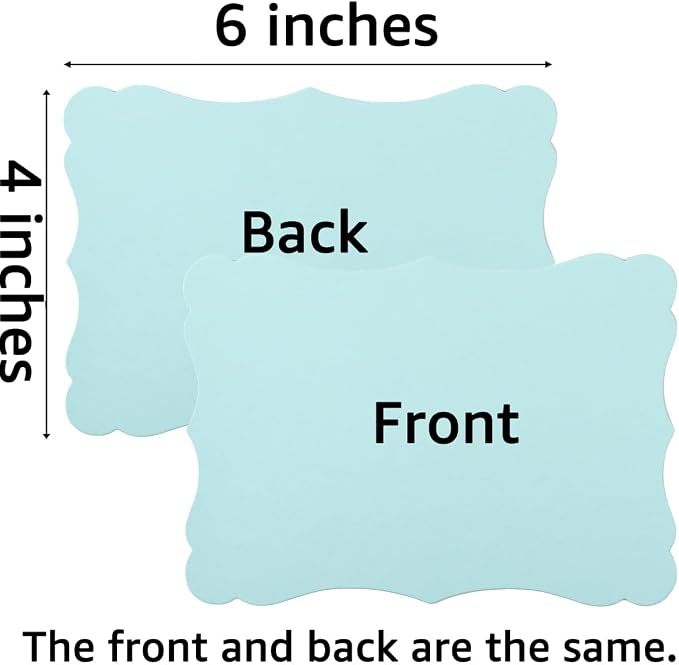 50 Pack Blank Kraft Greeting Cards, Blue, 5 Colors, 4x6IN