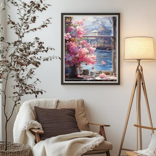 Arpilul Flowers Paint by Number for Adults-Paint by Numbers for Adults Beginner, Adult Paint by Number Kits on Canvas for Home Wall Art Decoration and Gifts 16x20Inch(Z-YH38)