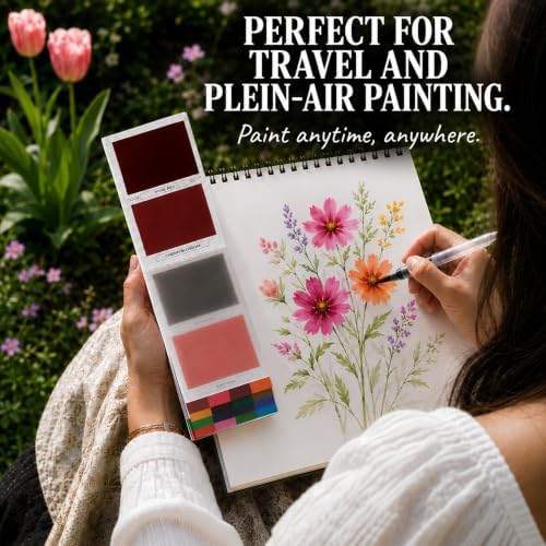 Viviva Watercolor Sheets - Spring 16 Colors, Travel Watercolor Paint Set