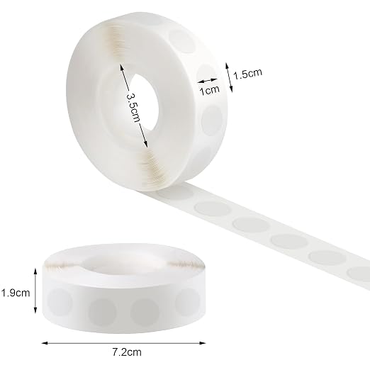 Phinus 3000 Pieces Glue Points, Balloon Tape, Sticky Dots, Double Sided Glue Points, Balloon Sticky Dots for Craft, Wedding Decoration, Stick Photos