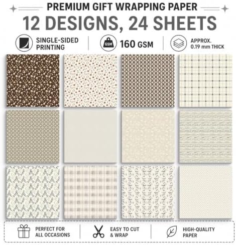6in Flowers Scrapbook Paper Pad Aesthetics Pattern Cardstock, 24 Sheets