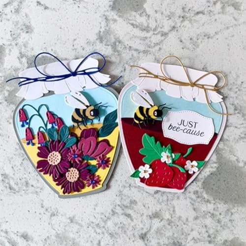 Honey Jar Metal Cutting Die for Scrapbooking, Die Cuts for Card Making, Metal Stencils Scrapbooking DIY Tool, Cut Stencils for DIY Scrapbook Photo Album Decor