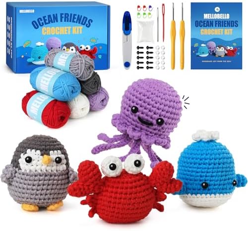 Beginner Crochet Kit for Adults - Crochet Animal Amigurumi Starter Kit