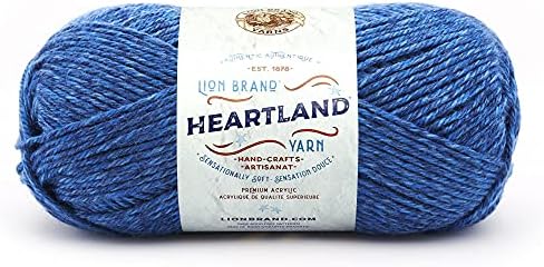 Lion Brand Yarn Heartland Yarn, Worsted-Weight Yarn for Knitting, Crocheting, and Crafting, 1 Pack, Olympic