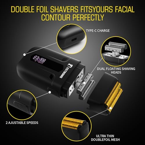 BESTBOMG® Hair Clippers for Men, Clipper, Trimmer & Shaver Set, BS-808A
