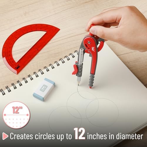 Mr. Pen- Geometry Compass and Protractor Set, 6 Inch Compass