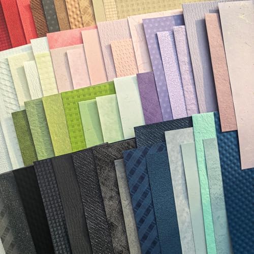 60 Unique Sheets A5 colorful Textured Scrapbook Paper