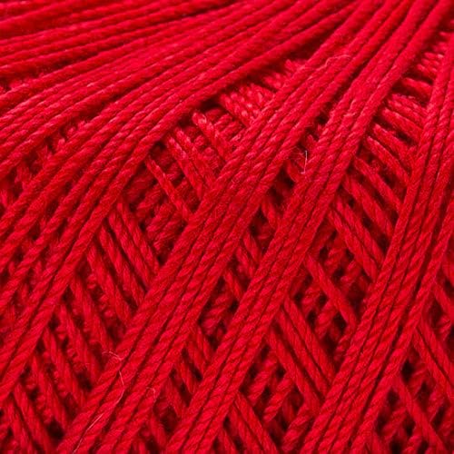 Yarn Art 1 Skein Violet,100 Percentage Mercerized Cotton Yarn Threads Crochet Lace Hand Knitting Yarn Embroidery Arts Crafts Red 6328