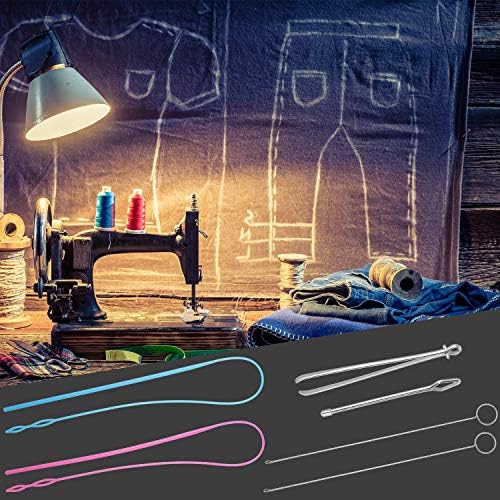 6 Pcs Sewing Loop Turner Kit with Drawstring Threader, Hook, Tweezers