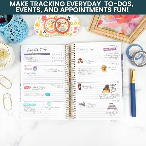 bloom daily planners Vintage Classic Planner Stickers - Hand-Drawn Essential Variety Pack for Everyday Planning & Decorating - 6 Sheets / 360 Stickers
