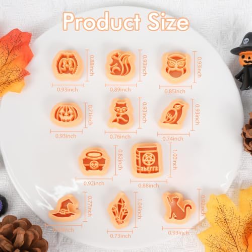 Puocaon Fall Halloween Polymer Clay Cutters for Jewelry Earring Making
