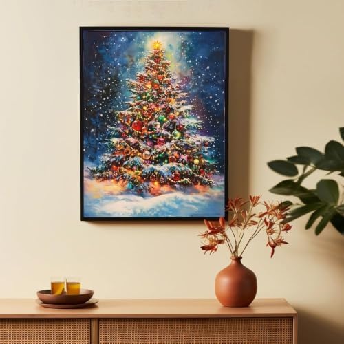 WCHUIMM Christmas Tree Diamond Art Kits for Adults, 5D DIY Christmas Diamond Painting for Adults Beginners, Diamond Dots Kits Gem Arts Crafts for Home Wall Decor 12x16 Inch(Christmas Tree)