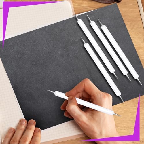 Ashmacdo 20 Pcs Dotting Tools for Painting,Ball Embossing Tool Tracing Stylus for Transfer Paper Drawing Nail Art