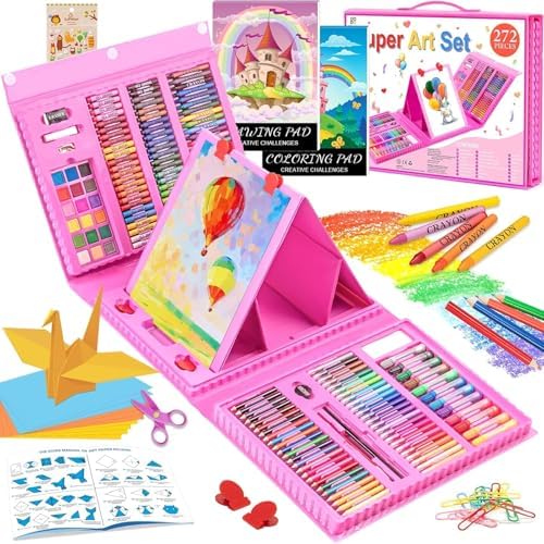 Art Supplies, 272 Pack Art Set Crafts Drawing Kit for Kids Girls Boys Teens