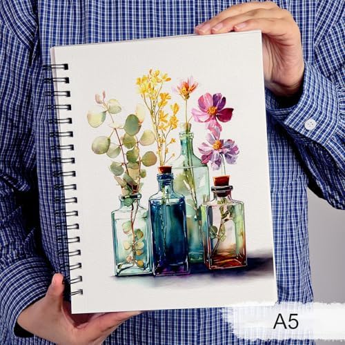 KOVIEDE 100% Cotton Watercolor Paper Pad 5.5"x8.5" 30 Sheets