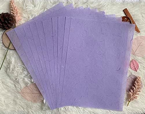 A4 Mulberry Paper 50 Sheets, Natural Fiber Mulberry Paper for Card Making, Watercolor, Calligraphy, Origami, Scrapbooking, Bookbinding & DIY Crafts (Pastel Tone, A4)