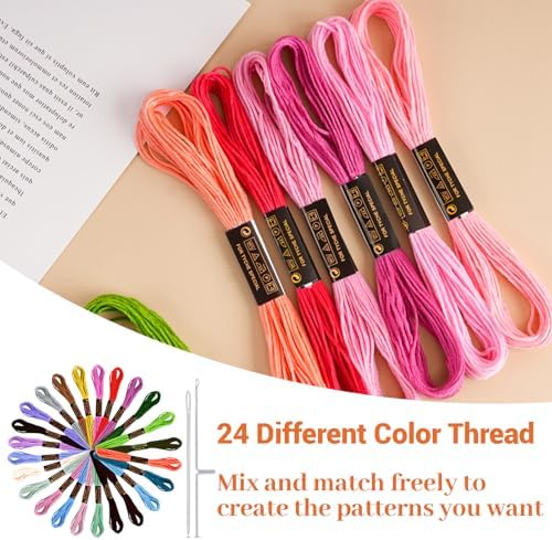 HyBaiS KnitPatch Darning Loom Kit,14 Hooks Visible Mending Tool