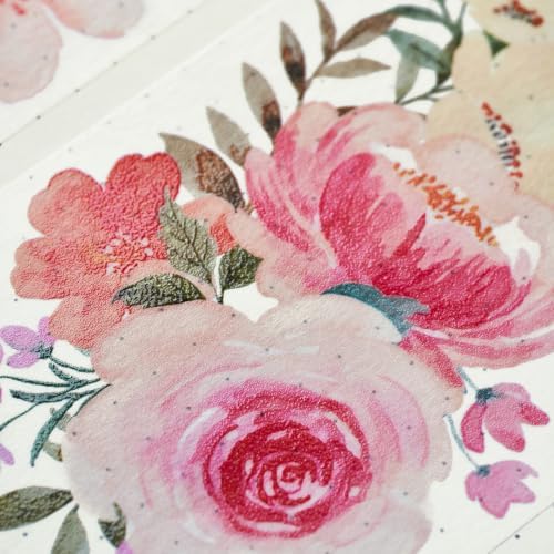 WT Pre-Cut Flower Corridor Wide Washi Tape, Floral Designs, 60mm x 5m