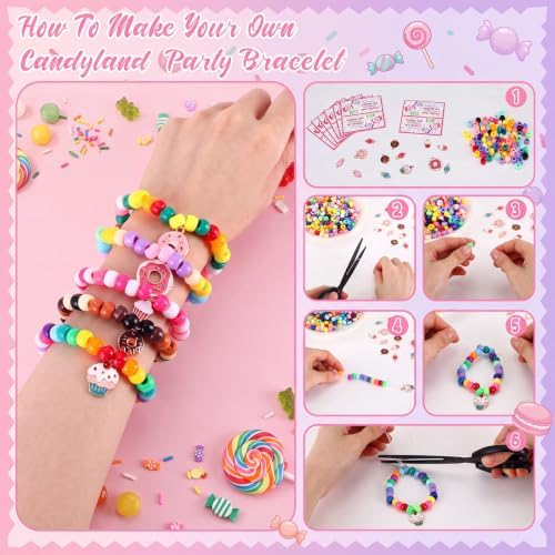 Soulchen 1102 Pcs/24 Sets Candyland Beads Bracelets Craft Candy Sweet Donut